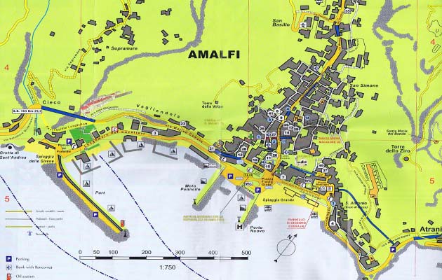 アマルフィの現地MAP