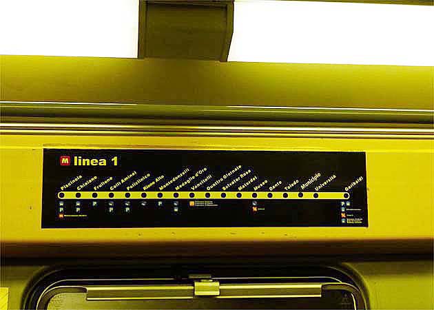 ナポリの地下鉄LINE１