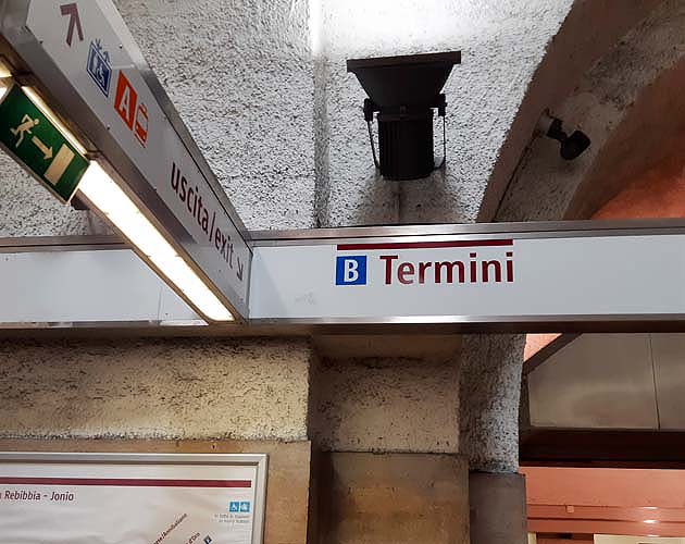 ローマ・テルミニ駅地下鉄B線の乗り方